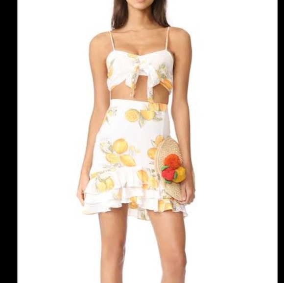 BNWT For Love& Lemons Limonada skirt - Picture 2 of 7